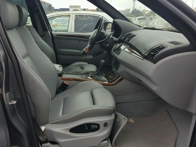5UXFB33533LH48985 - 2003 BMW X5 4.4I GRAY photo 5