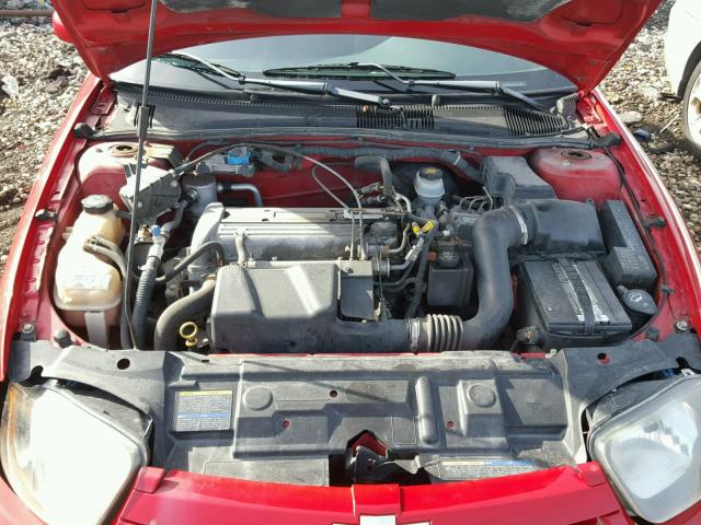 1G1JH12F037172425 - 2003 CHEVROLET CAVALIER L RED photo 7