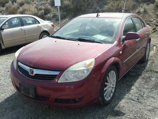 1G8ZV57797F148576 - 2007 SATURN AURA XR MAROON photo 2