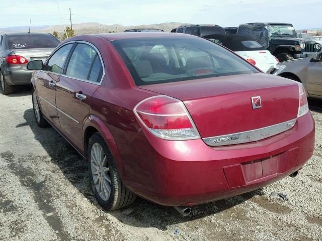 1G8ZV57797F148576 - 2007 SATURN AURA XR MAROON photo 3