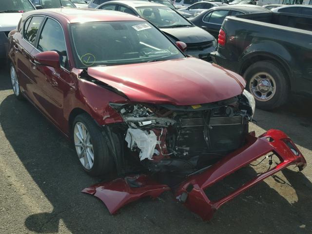 JTHKD5BH5D2126814 - 2013 LEXUS CT 200 RED photo 1