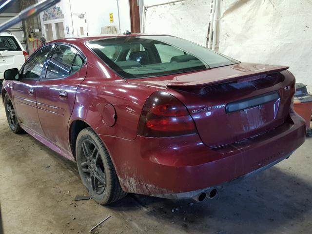 2G2WR544351150808 - 2005 PONTIAC GRAND PRIX Tünd qırmızı foto 3