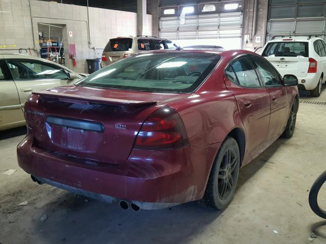 2G2WR544351150808 - 2005 PONTIAC GRAND PRIX Tünd qırmızı foto 4