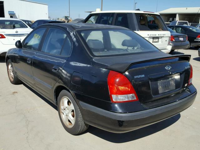 KMHDN45D73U623775 - 2003 HYUNDAI ELANTRA GL BLACK photo 3