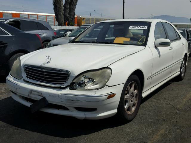 WDBNG70J72A274309 - 2002 MERCEDES-BENZ S 430 WHITE photo 2