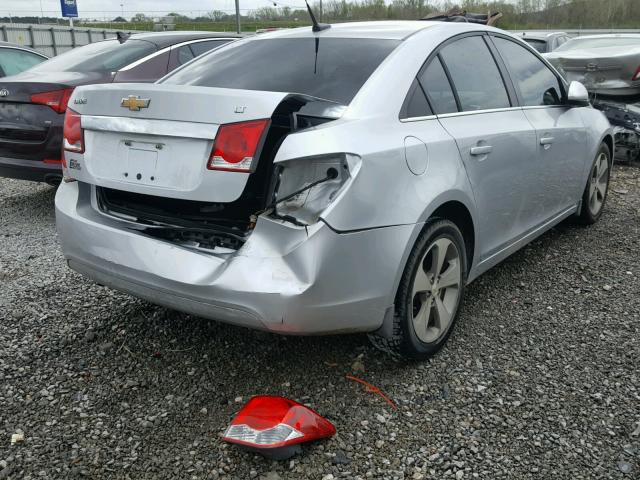 1G1PG5S96B7169784 - 2011 CHEVROLET CRUZE LT SILVER photo 4