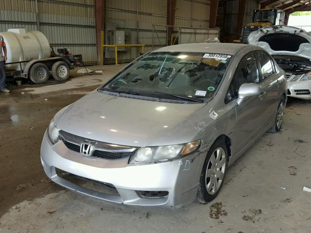 19XFA1F51BE026293 - 2011 HONDA CIVIC LX SILVER photo 2