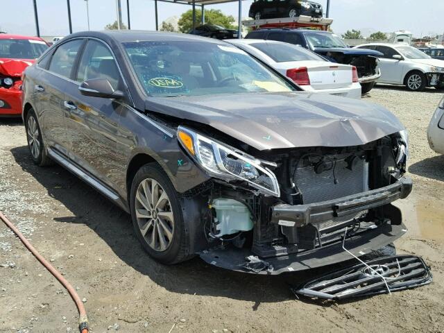 5NPE34AF8HH479256 - 2017 HYUNDAI SONATA SPO BROWN photo 1