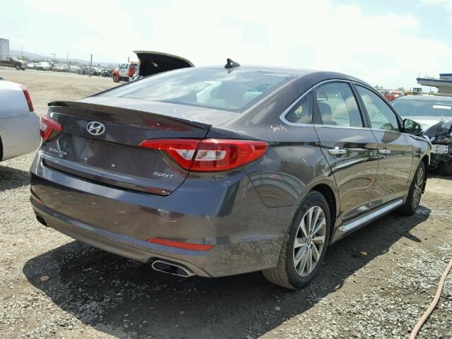 5NPE34AF8HH479256 - 2017 HYUNDAI SONATA SPO BROWN photo 4