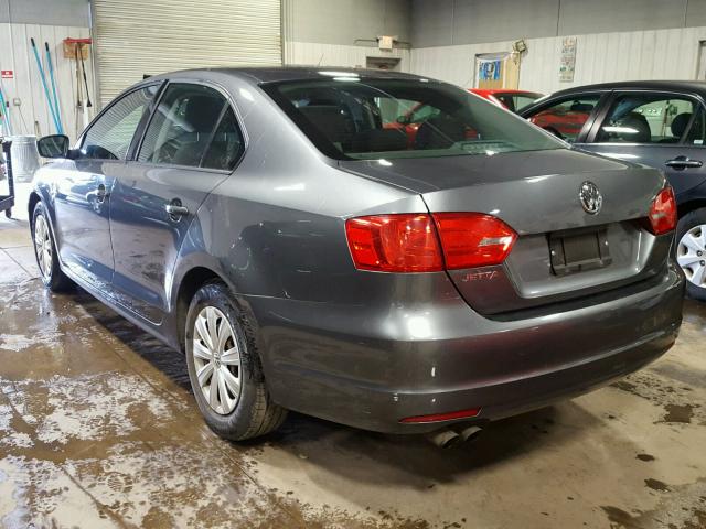 3VW2K7AJ4EM231651 - 2014 VOLKSWAGEN JETTA BASE 灰色 照片 3