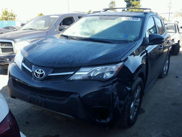 2T3RFREV2DW021433 - 2013 TOYOTA RAV4 XLE BLACK photo 2