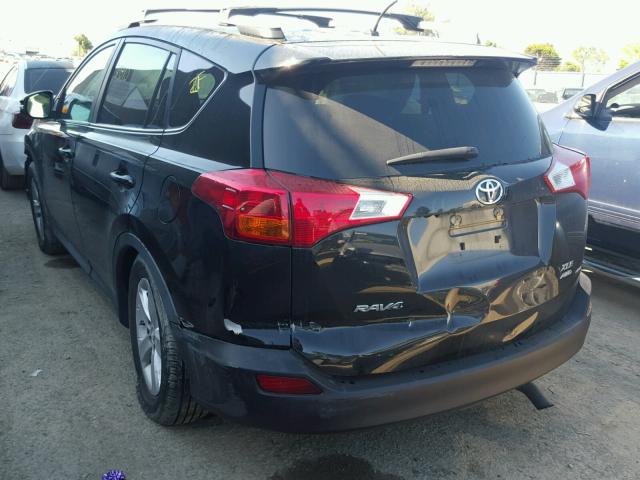 2T3RFREV2DW021433 - 2013 TOYOTA RAV4 XLE BLACK photo 3