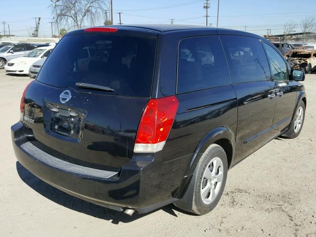 5N1BV28U27N137799 - 2007 NISSAN QUEST S BLACK photo 4