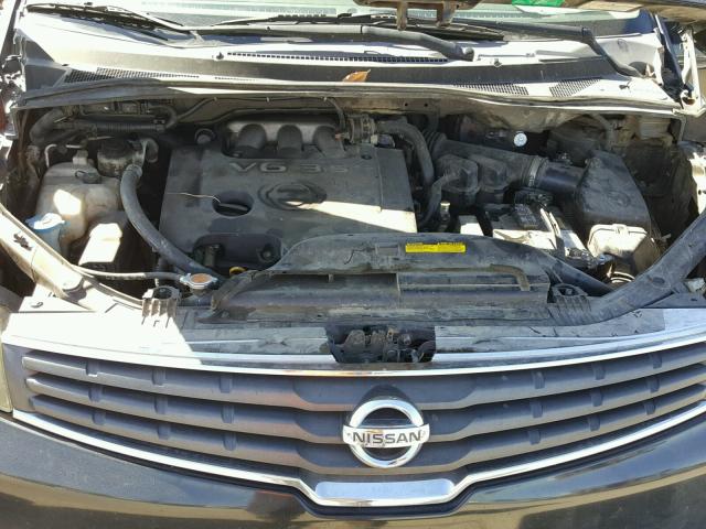 5N1BV28U27N137799 - 2007 NISSAN QUEST S BLACK photo 7