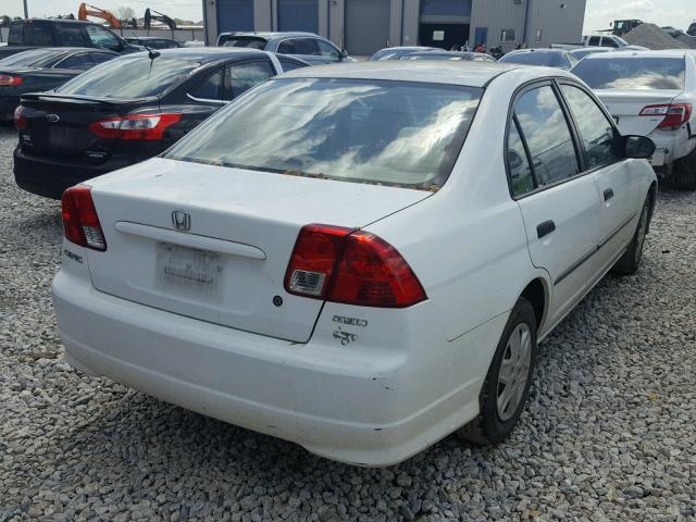 1HGES16425L027787 - 2005 HONDA CIVIC DX WHITE photo 4