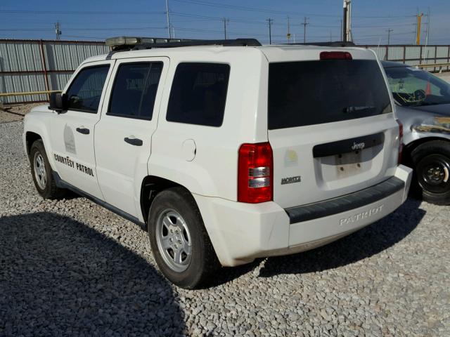 1J8FT28027D399751 - 2007 JEEP PATRIOT SP WHITE photo 3