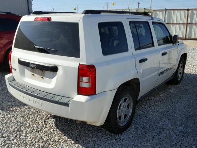 1J8FT28027D399751 - 2007 JEEP PATRIOT SP WHITE photo 4