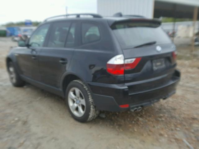 WBXPC93468WJ20440 - 2008 BMW X3 3.0SI BLACK photo 3