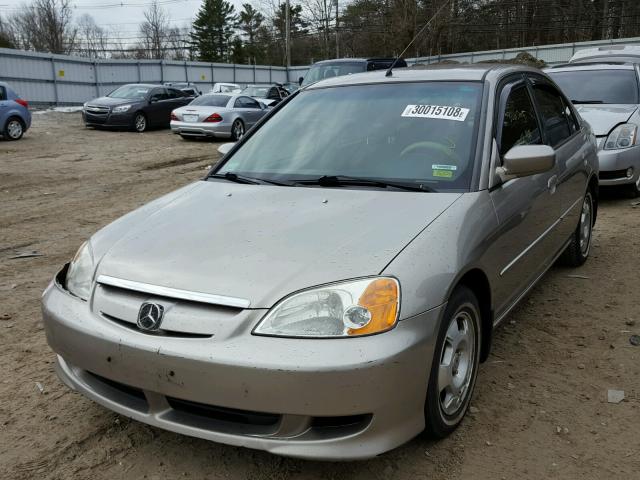 JHMES95673S018228 - 2003 HONDA CIVIC HYBR TAN photo 2