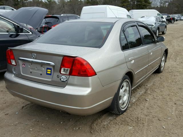 JHMES95673S018228 - 2003 HONDA CIVIC HYBR TAN photo 4