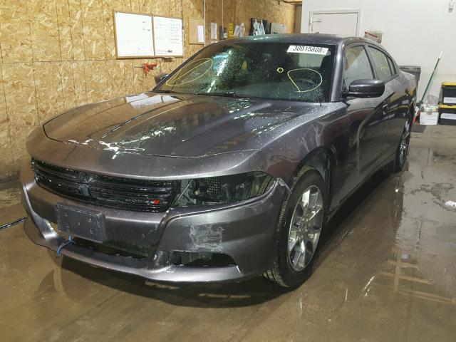 2C3CDXJG9FH813707 - 2015 DODGE CHARGER SX GRAY photo 2