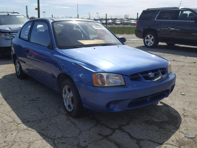 KMHCF35G91U155753 - 2001 HYUNDAI ACCENT L BLUE photo 1