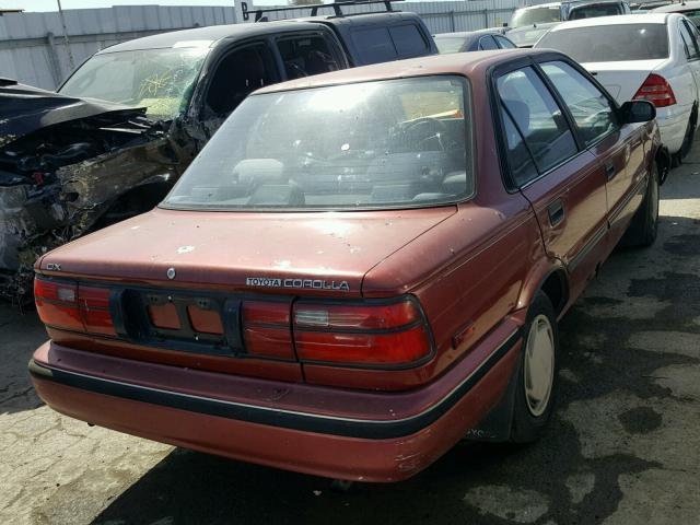 JT2AE94A6M3448642 - 1991 TOYOTA COROLLA DL RED photo 4