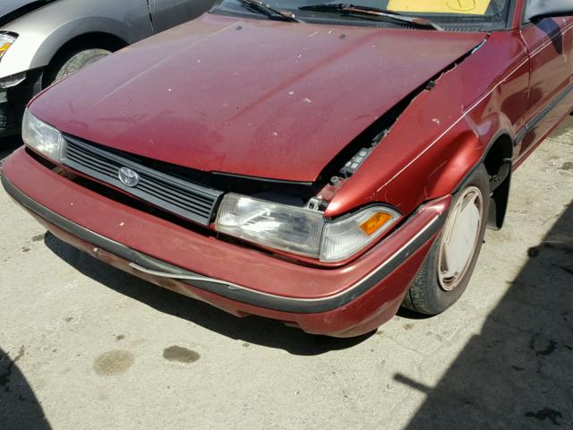 JT2AE94A6M3448642 - 1991 TOYOTA COROLLA DL RED photo 9
