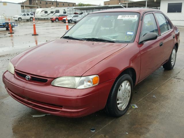 1NXBR12E4YZ398472 - 2000 TOYOTA COROLLA VE RED photo 2