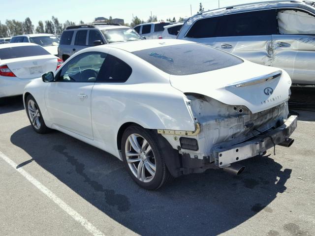 JNKCV64E18M125194 - 2008 INFINITI G37 BASE WHITE photo 3