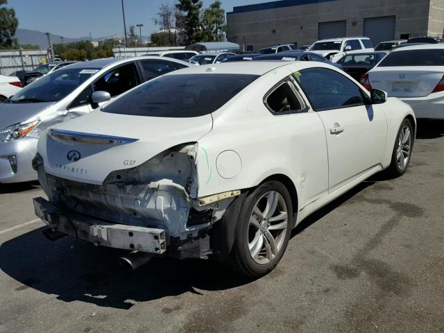 JNKCV64E18M125194 - 2008 INFINITI G37 BASE WHITE photo 4