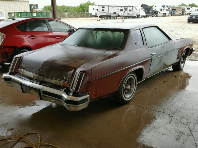 3J57K4M118222 - 1974 OLDSMOBILE CUT SUPREM RED photo 4