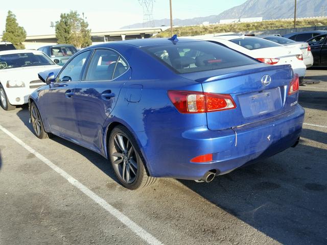 JTHBF5C25D5192315 - 2013 LEXUS IS 250 BLUE photo 3