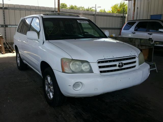 JTEGF21A320040104 - 2002 TOYOTA HIGHLANDER WHITE photo 1