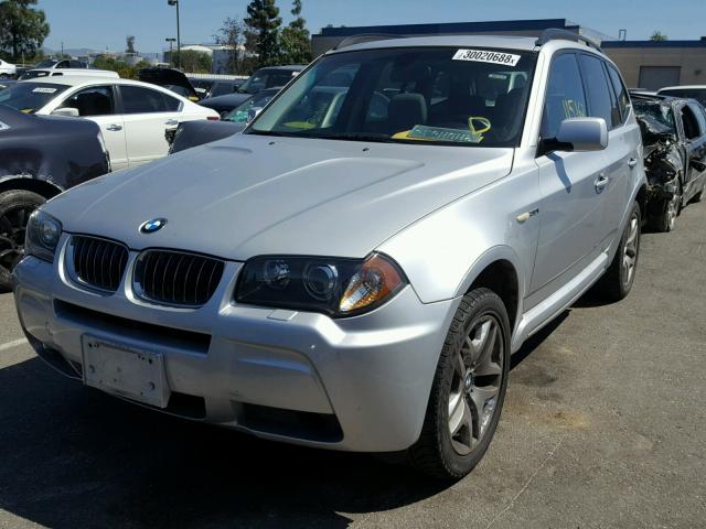 WBXPA93466WD33877 - 2006 BMW X3 3.0I SILVER photo 2