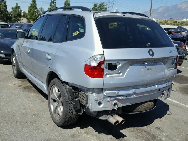 WBXPA93466WD33877 - 2006 BMW X3 3.0I SILVER photo 3