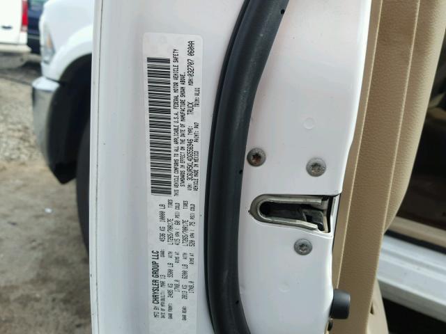 3C6UR5KL4DG556946 - 2013 RAM 2500 LARAM WHITE photo 10