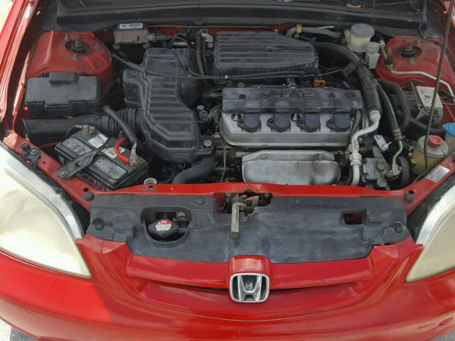 1HGEM21963L044608 - 2003 HONDA CIVIC EX RED photo 7