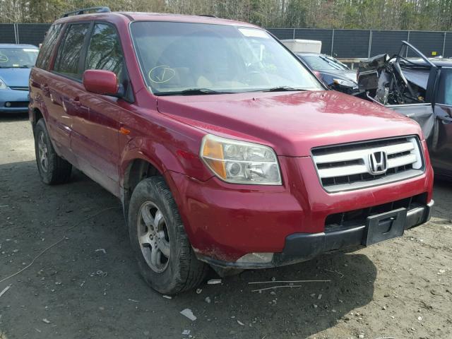 5FNYF18426B000879 - 2006 HONDA PILOT EX BURGUNDY photo 1