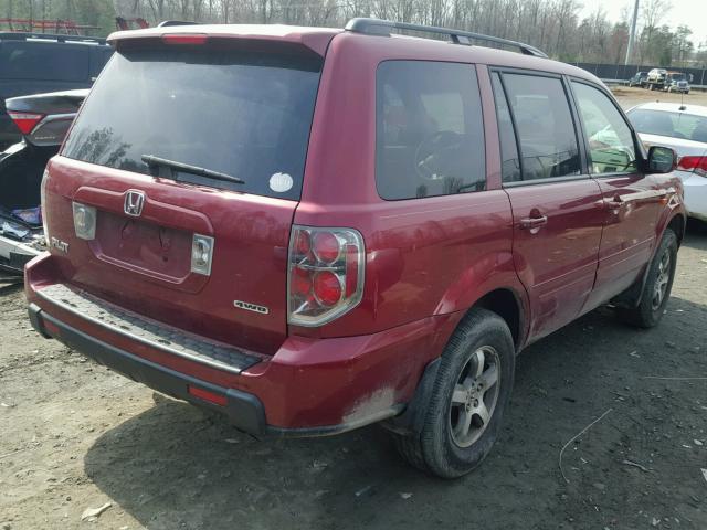 5FNYF18426B000879 - 2006 HONDA PILOT EX BURGUNDY photo 4