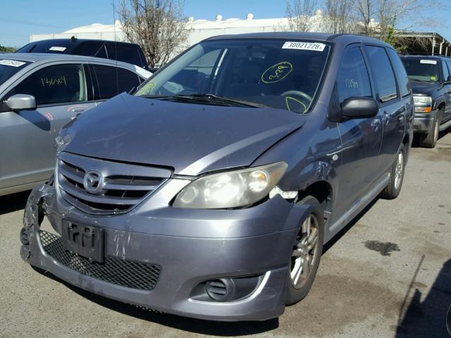 JM3LW28A050540838 - 2005 MAZDA MPV WAGON GRAY photo 2