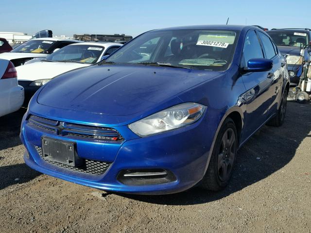 1C3CDFAA3DD290460 - 2013 DODGE DART SE BLUE photo 2