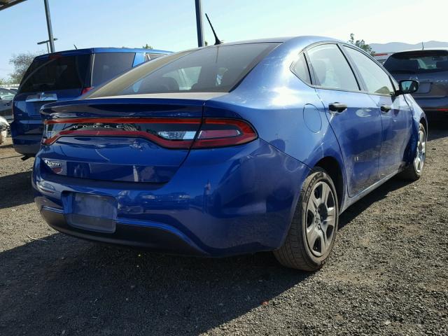 1C3CDFAA3DD290460 - 2013 DODGE DART SE BLUE photo 4