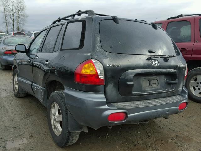 KM8SC73D32U212504 - 2002 HYUNDAI SANTA FE G BLACK photo 3