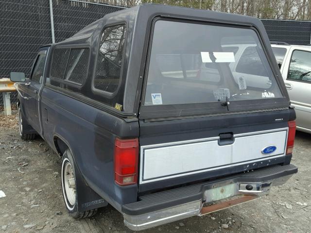 1FTCR10X2NPA74038 - 1992 FORD RANGER BLACK photo 3