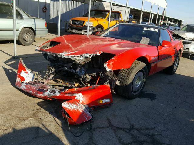 1G1AY0785E5146213 - 1984 CHEVROLET CORVETTE RED photo 2