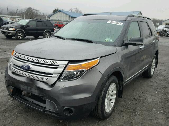 1FM5K8D80EGA52463 - 2014 FORD EXPLORER X CHARCOAL photo 2