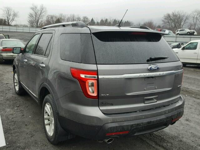 1FM5K8D80EGA52463 - 2014 FORD EXPLORER X CHARCOAL photo 3