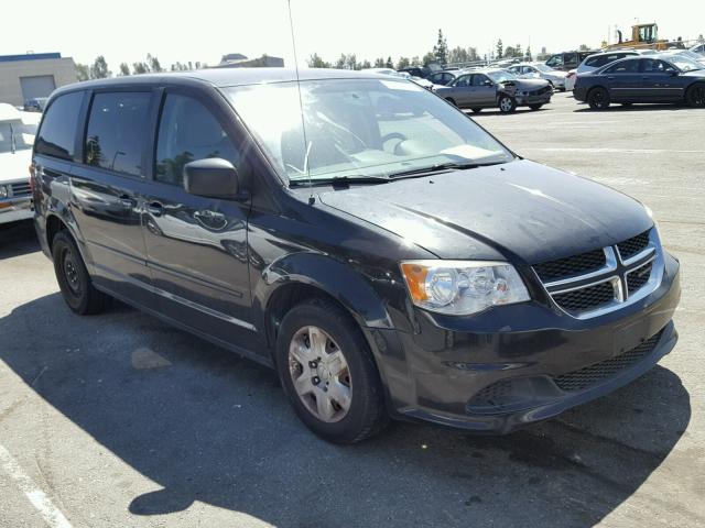 2C4RDGBG1CR349452 - 2012 DODGE GRAND CARA BLACK photo 1