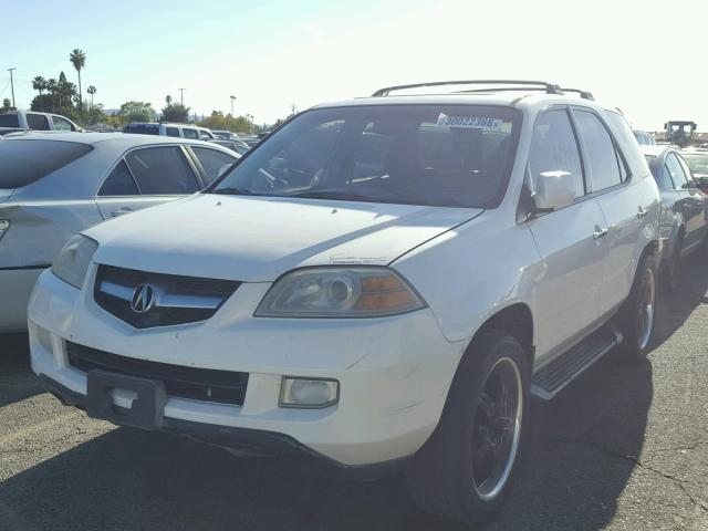 2HNYD18815H540865 - 2005 ACURA MDX TOURIN WHITE photo 2